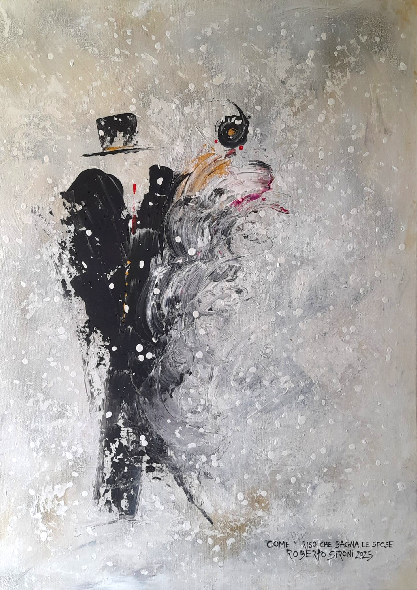 acrilico su tela - 65 x 90 (2025) - Opera ispirata al pezzo musicale di Ennio Morricone “Addio Monti” dallo sceneggiato “I promessi sposi”